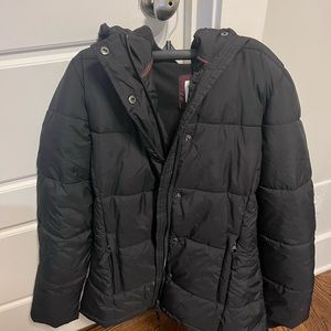 Black puffer jacket